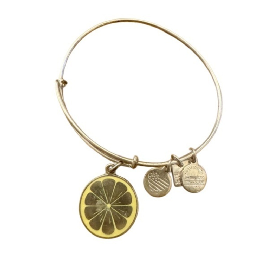 Alex and Ani Silver Lemon Charm Bracelet